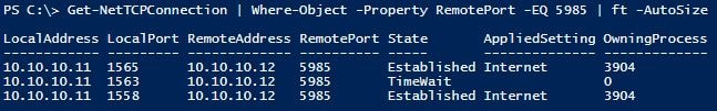 Inspect TCP Port WinRM is On
