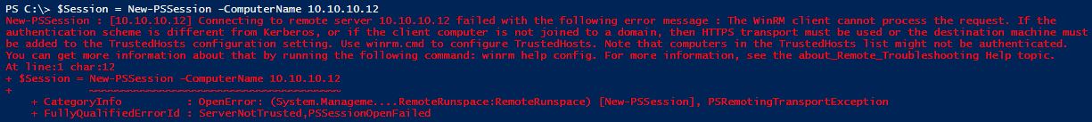 Remote Host Not in Local TrustedHost List